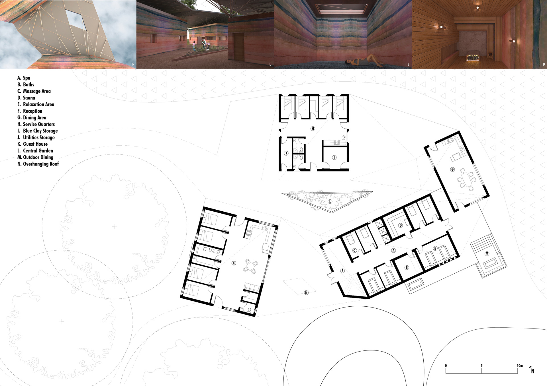 Blue Clay Spa - Floor and Site Plan